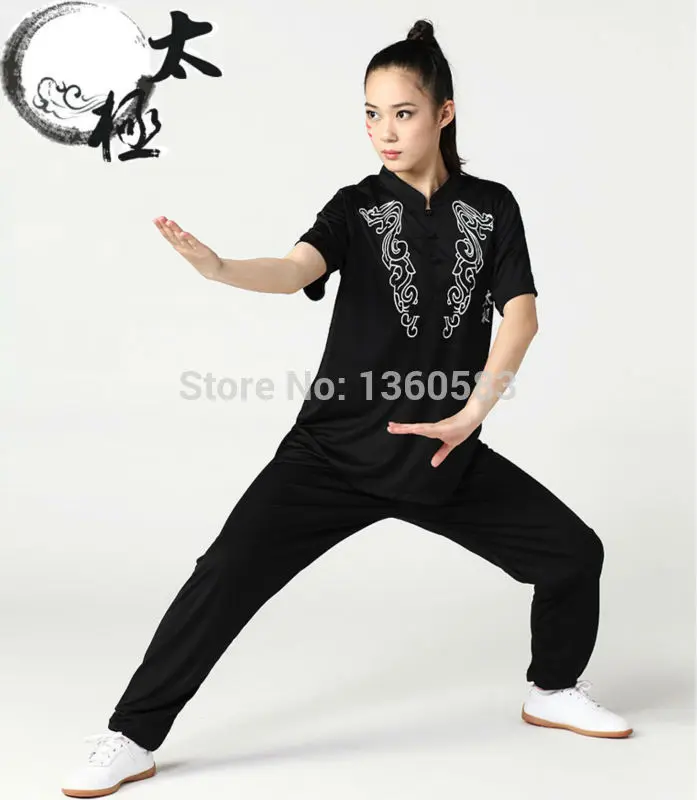 New Short sleeve Tai chi clothing Kung fu shirt summer martial arts uniforms Taijiquan clothes