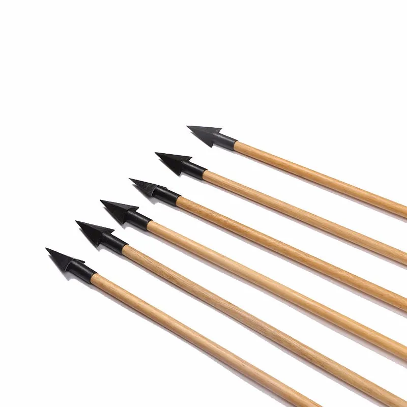 Tiro com Arco de Madeira Setas com Broadheads Real para Adulto Pena Tradicional Arco Recurvo Longbow Caça Tiro Esportes 12 Pçs Aço 6 12 pçs tiro com arco de madeira