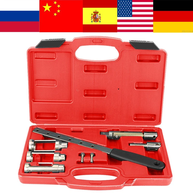 

Oversea 8pcs Valve Clamps Spring Compressor Tool Set Valve Spring Tool Remove Install Repair Kit with 3 Valve Adapters Universal
