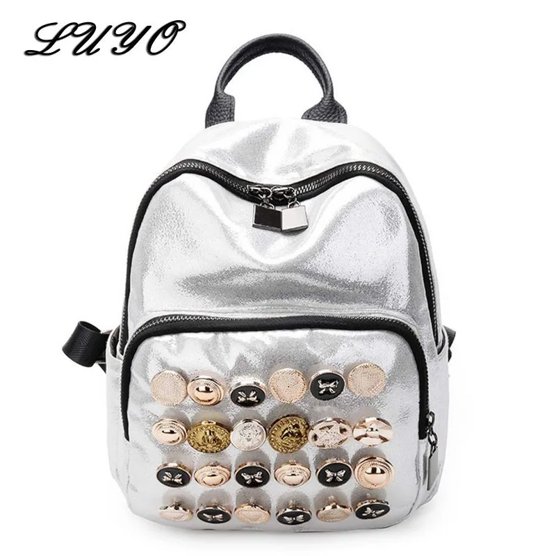 

LUYO New Pattern Korean Rivet Fashion Small Mini Kawaii Backpack Bags For Teenagers Girls Women Bagpack Sac A Dos Femme Sack