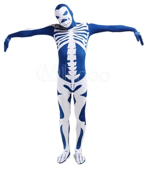

(LP20156287) Unisex Lycra Spandex Skeleton Pattern Zentai Suits Halloween Costume