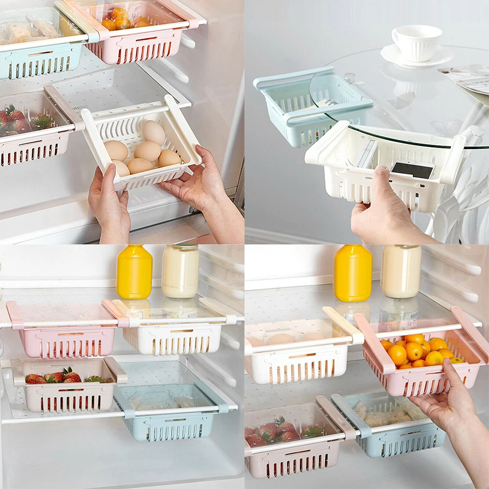 Кухонный холодильник перегородка слоистый холодильник морозильник космический стеллаж держатель полки для свежего выдвижной ящик