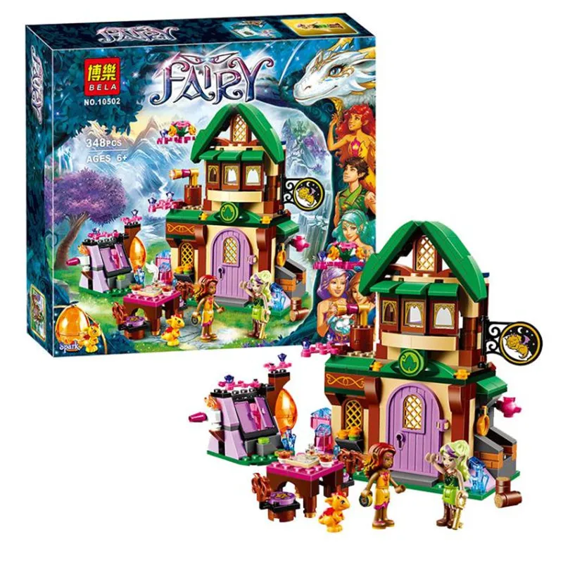 

348pcs Diy Elves The Starlight Inn Kits minis model Compatible With L Brand Building Blocks Brick Toys For Children kids gift