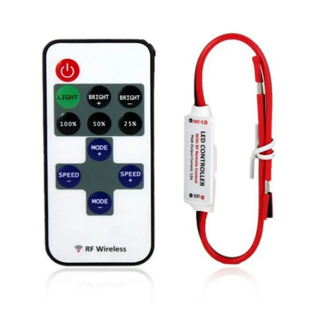 

1set 12V RF Mini Wireless Switch Controller Dimmer with Remote Control for LED Strip Light Wholesale