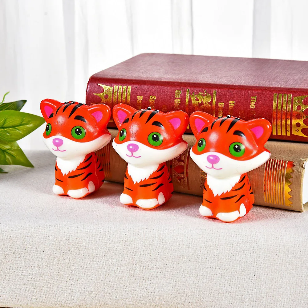 Мягкие игрушки для детей, медленно растущие антистровые игрушки, Kawaii Tigerkin, супер медленно растущий крем, ароматизированные игрушки для снятия стресса