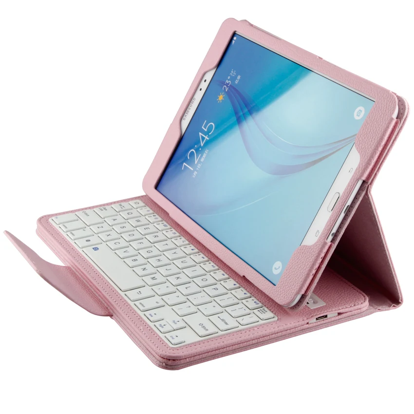 Bluetooth клавиатура с ПУ кожаный чехол подставка кабель комплект подходит для Samsung Galaxy Tab 9.7 T550 T555 T551 серии