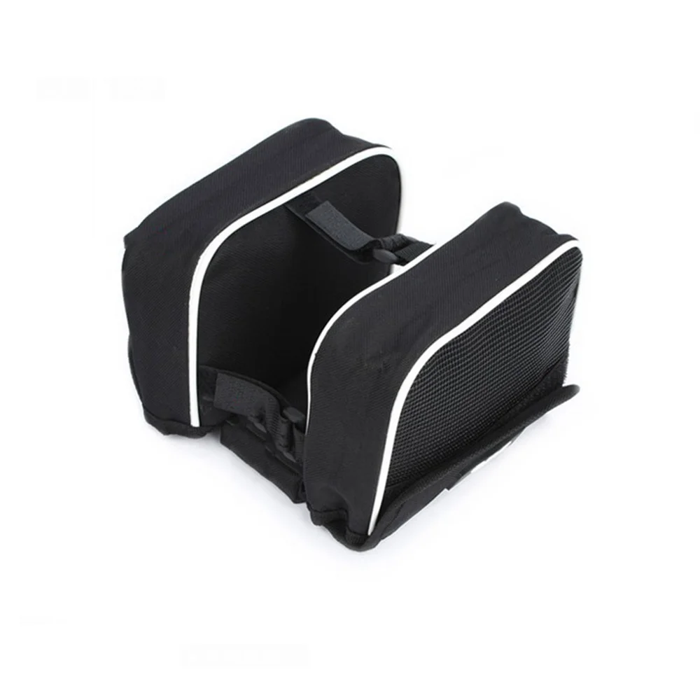 Perfect 1pcs Fashion Popular Canvas Breathable Black Red Blue Front Tube Frame Storage Bag Mobile Phone Bike Bag Bicycle Accessories 4