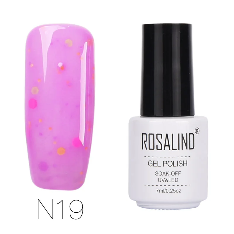 RCN19 ROSALIND гель 1S 7 мл белая бутылка сыр красочный гель лак для ногтей лак стойкий УФ и светодиодный гель лак для ногтей - Цвет: RCN19