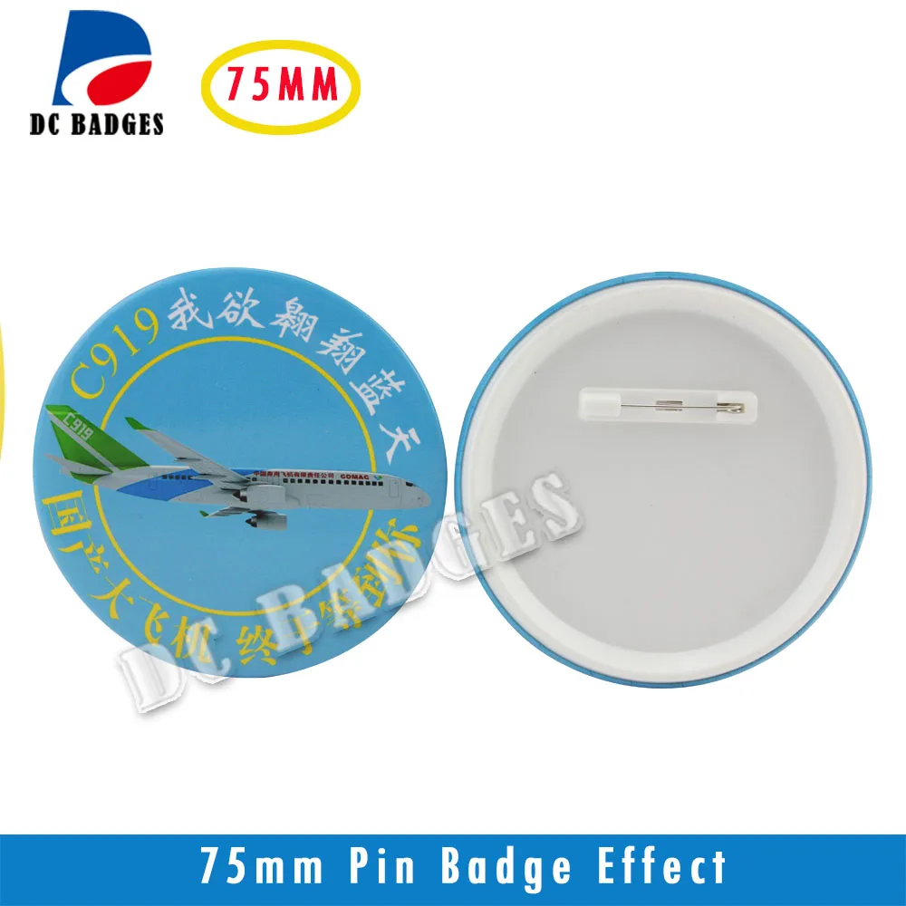 New Pin button Wholesale manufacturers 3"(75mm) 1000sets Plastic