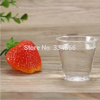 

200pcs/lot Party Disposable Hard Plastic Mini 1oz Drinking Cup 30ml Jeey Shot Glass Clear Wine Cup Fit Wedding Party Event