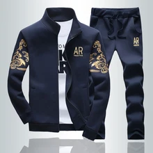 Весенние толстовки Спортивная одежда для мужчин повседневные куртки на молнии Мужские приталенные комплекты из 2 предметов пальто+ штаны Мужская спортивная одежда Moleton Masculino