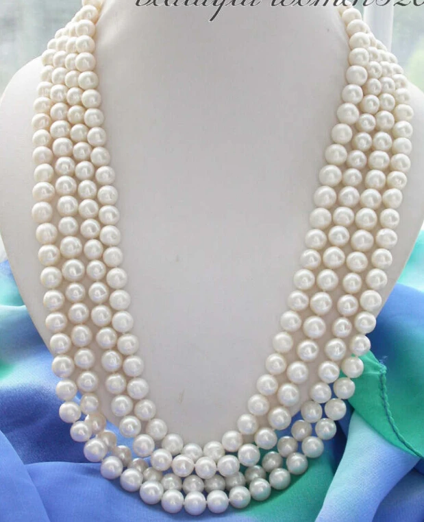 

00128 round freshwater pearl necklace (A0513)