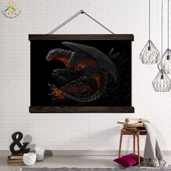 

Dragon Anime Wall Art Canvas Prints Painting Frame Scroll Painting Hanging Poster Decorative Picture Art Print Wall Poster