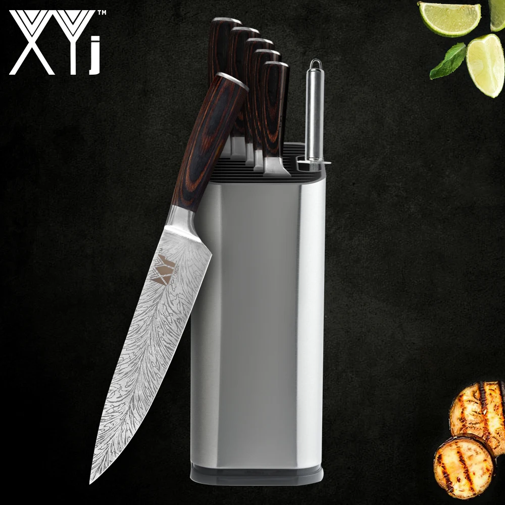 Кухонные ножи xyj beauty с узором 8 &quot8&quot &quot7&quot 7 &quot5&quot 5 &quot3 5&quot нож из нержавеющей