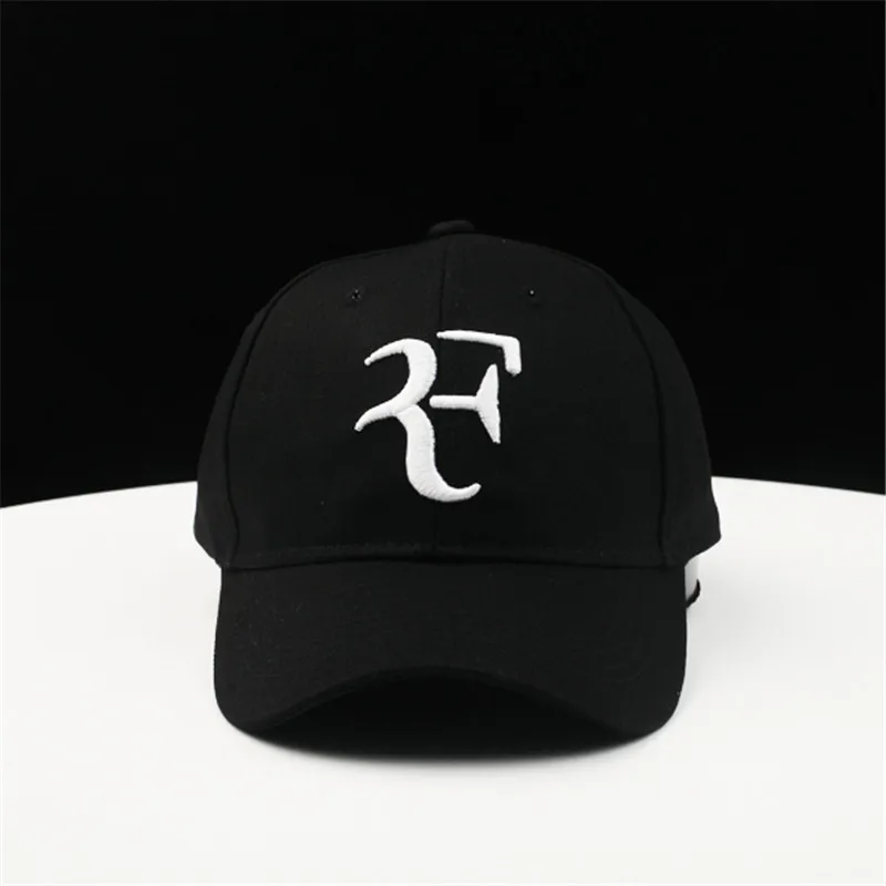 

Fashion hat 2019 Tennis star Roger federer hat sports baseball cap F letter embroidered curved hat men's and women's caps