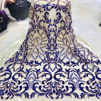 

Tollola African Lace Fabric Sequins Embroidered Nigerian Laces Fabric Bridal High Quality French Tulle Lace Fabric For Women