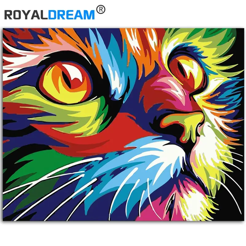 

DIY Painting By Numbers Cats Drawing by numbers Acrylic Paint by numbers kits On Canvas Unique For Home Wall Art Picture