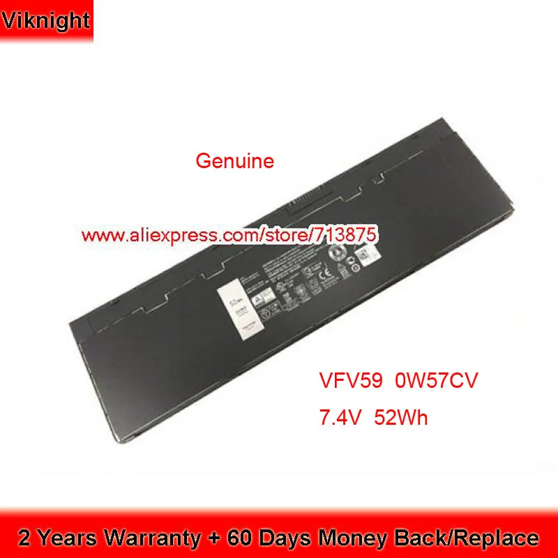 Натуральная 7,4 V 52Wh 0W57CV W57CV VFV59 ноутбук Батарея для Dell Latitude E7240 E7250 WD52H