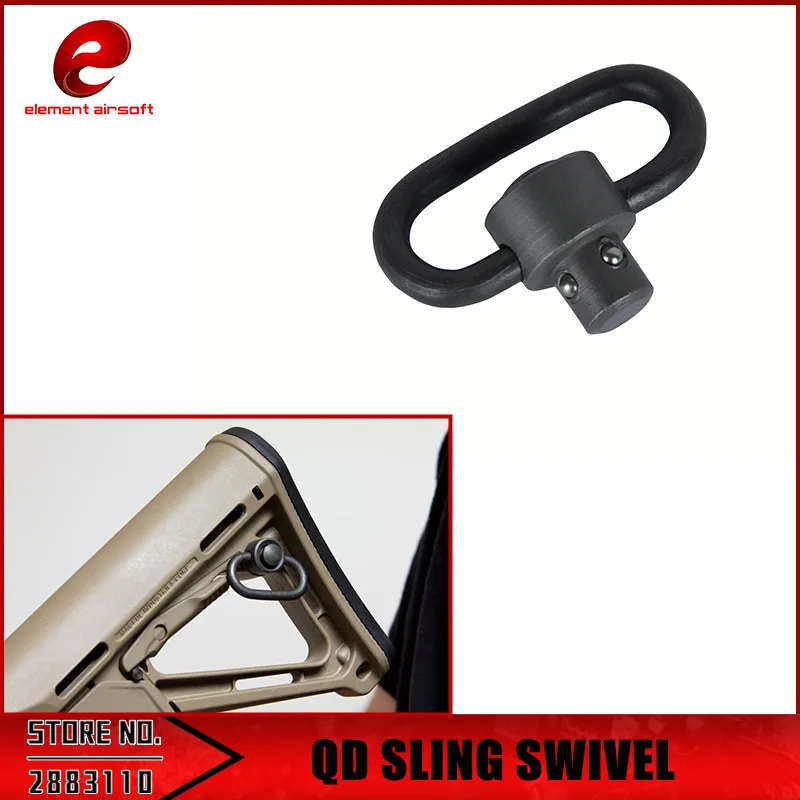 Element Airsoft Quick Release Detach QD Sling Swivel Tactical Military Loop Acce slings up to 1-1/4 inch EX 016 |