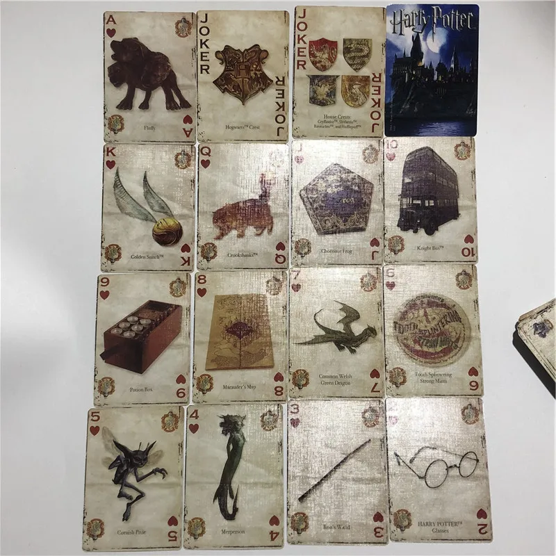 Harri Potter Playing Cards Harry Hogwarts Funny Movie Cards for Board Game Beautiful Card Game Collection English Poker Card 