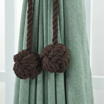 

2 Pcs Curtain Buckle Strap Tieback Rope Decoration Balls Durable for Home Bedroom DC120