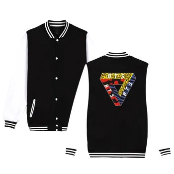 

Funy Color Triangle Jacket Men Women Fashion Clothing Top Brand Baseball Uniform