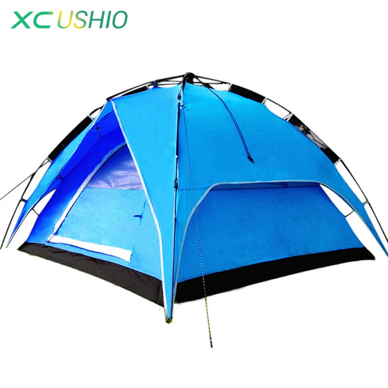 

High Quality 3-4 Person Double Layer Waterproof  Family Tent Quick Open Automatic Large Tents for Outdoor Camping Hunting Onsale