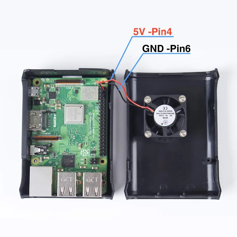 Чехол SunFounder для Raspberry Pi 3B + 2 Model B и 1 с внешним вентилятором|raspberry pi 1|abs blackabs case |