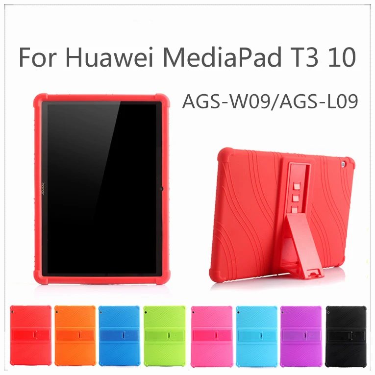 Силиконовый чехол для телефона, для huawei MediaPad T3 10 AGS-L09 AGS-L03 9,6 дюйма чехлы с подставкой и тонкий и мягкий чехол для задней крышки для honor игровой коврик 2