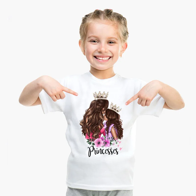 Женская футболка Одинаковая одежда для семьи костюм для девочек новые летние футболки с короткими рукавами для мамы и дочки, одежда для малышей