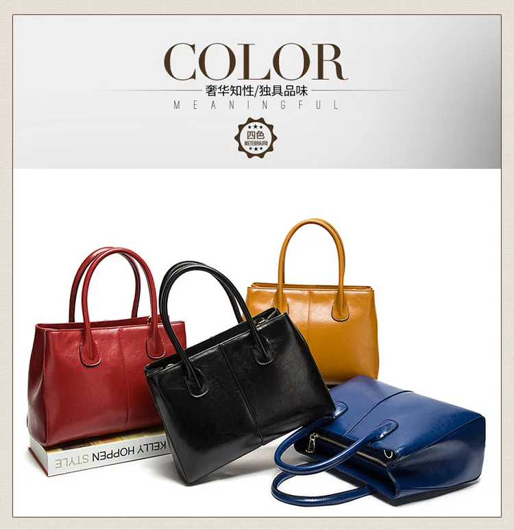 Real leather Luxury Women Handbag Shoulder Tote Bag Black Casual Ladies Leisure Crossbody Hand Bags (14)
