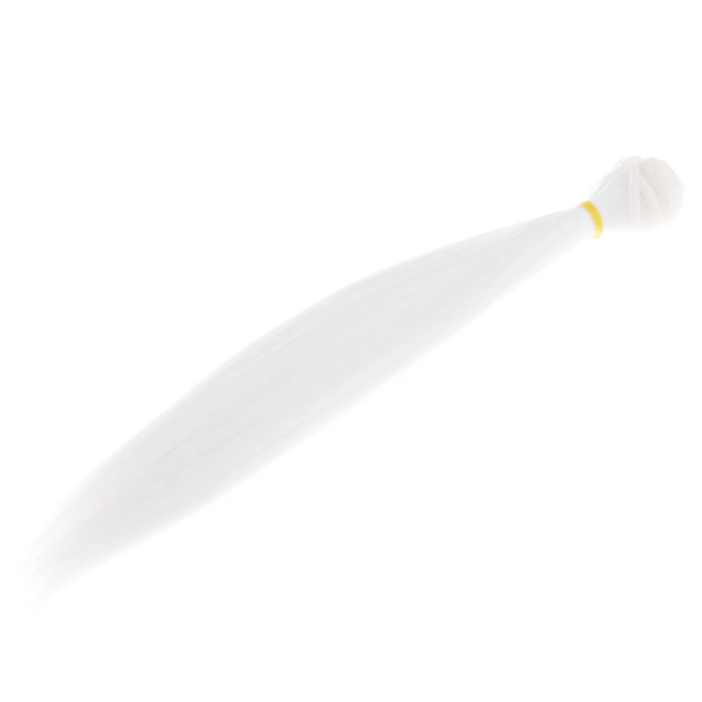 25x100cm Straight Hair Heat Resistant Doll Hair Doll Making Supplies Hair Wigs BJD Doll Hair Wig - White