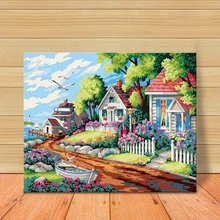 MOLEK beauty вилла DIY цифровая картина маслом Классический пейзаж раскраска Рисунок настенные плакаты на стену, изображения для современного домашнего декора