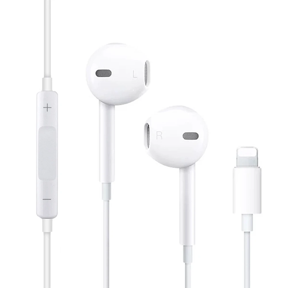 

Original In Ear Wired Stereo Earphones for lightning Earbuds with Microphone and Volume Control for iPhone 7/7P/ 8/8P/X/XSMax/XR
