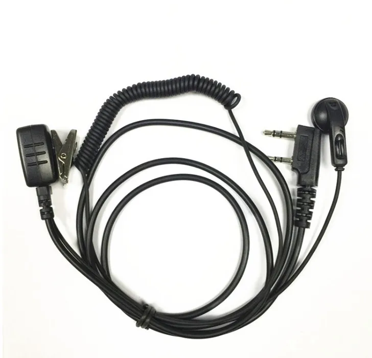 Черный RU espiral ушной раковины para$ срок impacto baofeng UV5R UV82 BF888S UV6R для kenwood TK3107 TK3207 TK3307 радио - Цвет: Черный