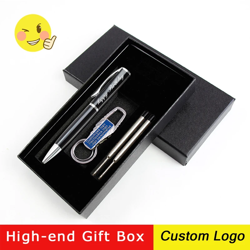 

New Metal Ballpoint Pens With Logo Laser Custom Pen Engrave Name Ball Pen Fashion Business Advertising Gifts Pens Birthday Gift