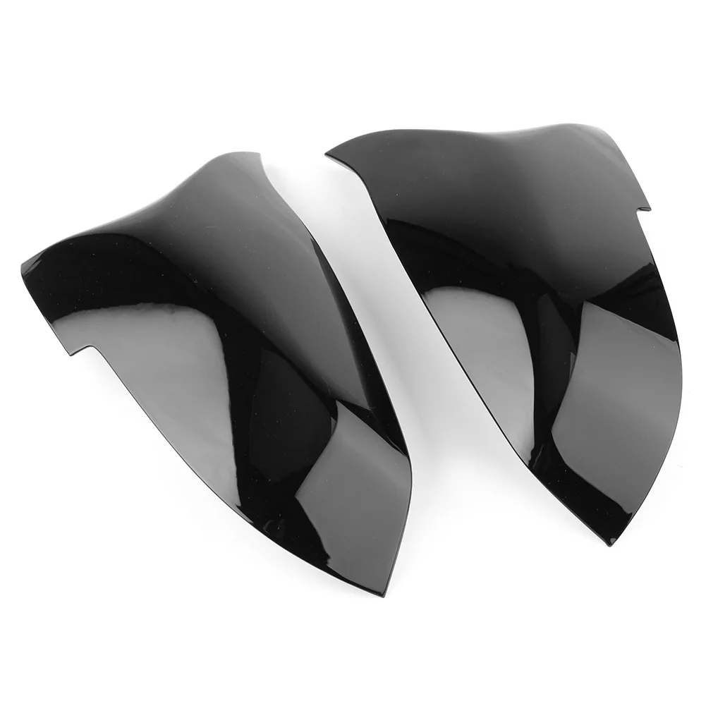 buy Car Door Rear View Side Mirror Cover Trim For BMW F10 F11 F01 F06 F07 F12 F13 LCI Glossy Black ABS Plastic 2PCS