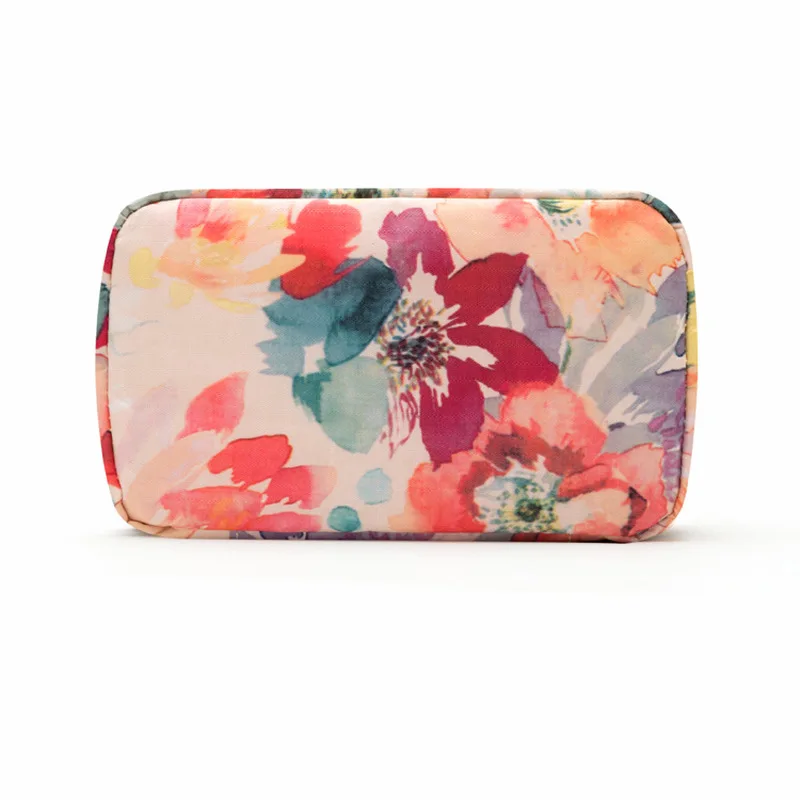 

2018 Cosmetic Organizer Bag Make Up Flowers 3D Printing Cosmetic Bag Fashion Women Brand Makeup Bag