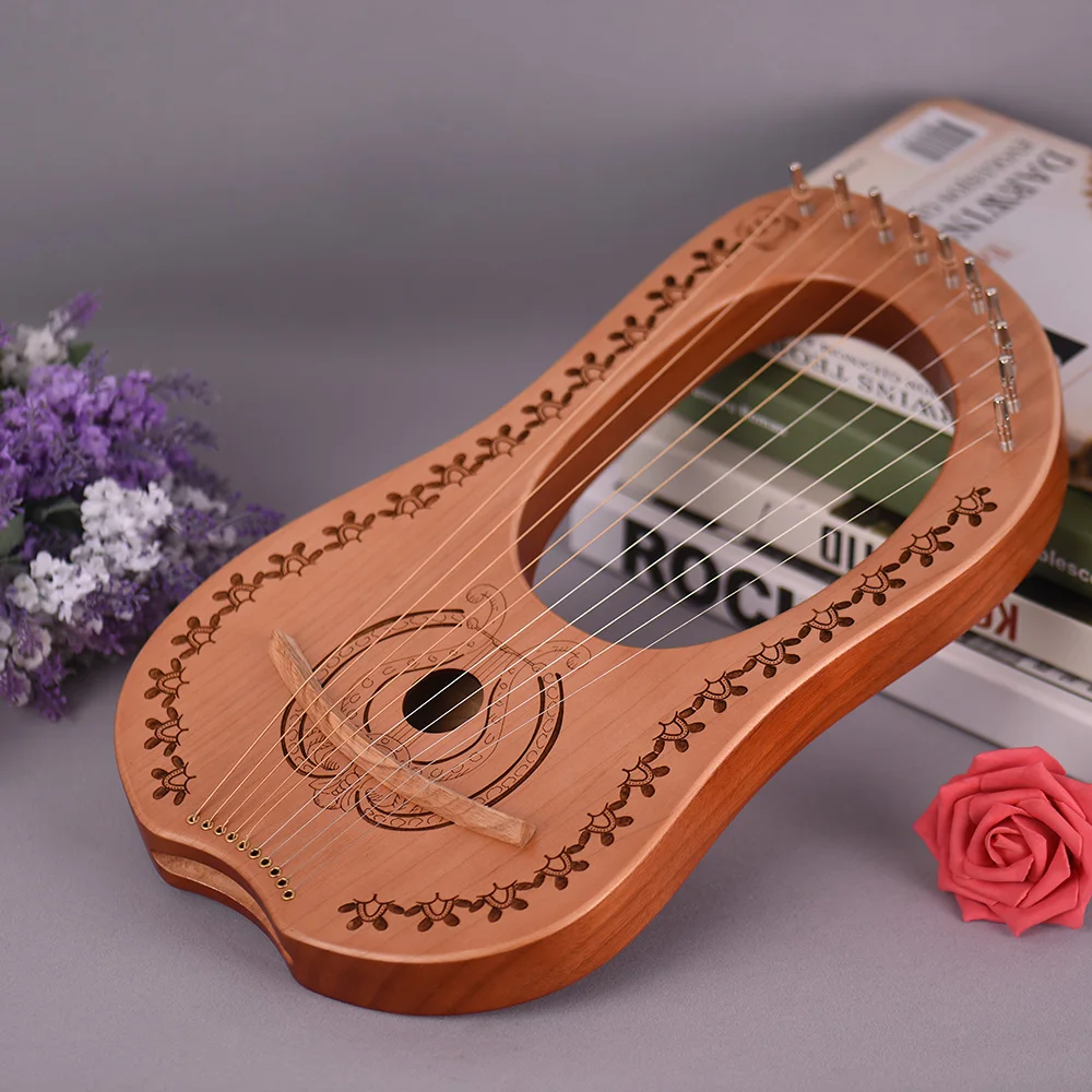 WH-11 10-String деревянные Lyre harp металлические струны клен дерево Topboard красное дерево Backboard струнный инструмент с сумкой для переноски