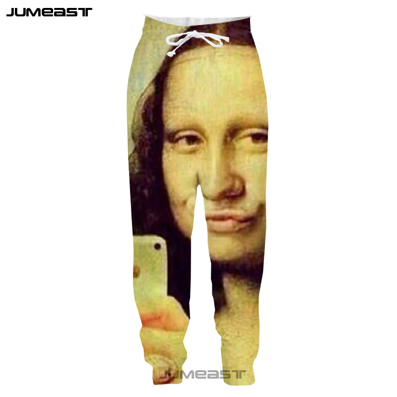 Jumeast Smiling Woman брюки с 3D принтом забавные люди милые выразительные мужские/женские свободные Стильные Новые повседневные Длинные Штаны классные пары - Цвет: 6