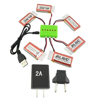 

SYMA X5C X5C-1 X5S X5SW CX-30W V931 SS40 FQ36 T32 T5W H42 4-axis aircraft 6PCS 3.7V 800mah lithium battery and 6-in-1 charger