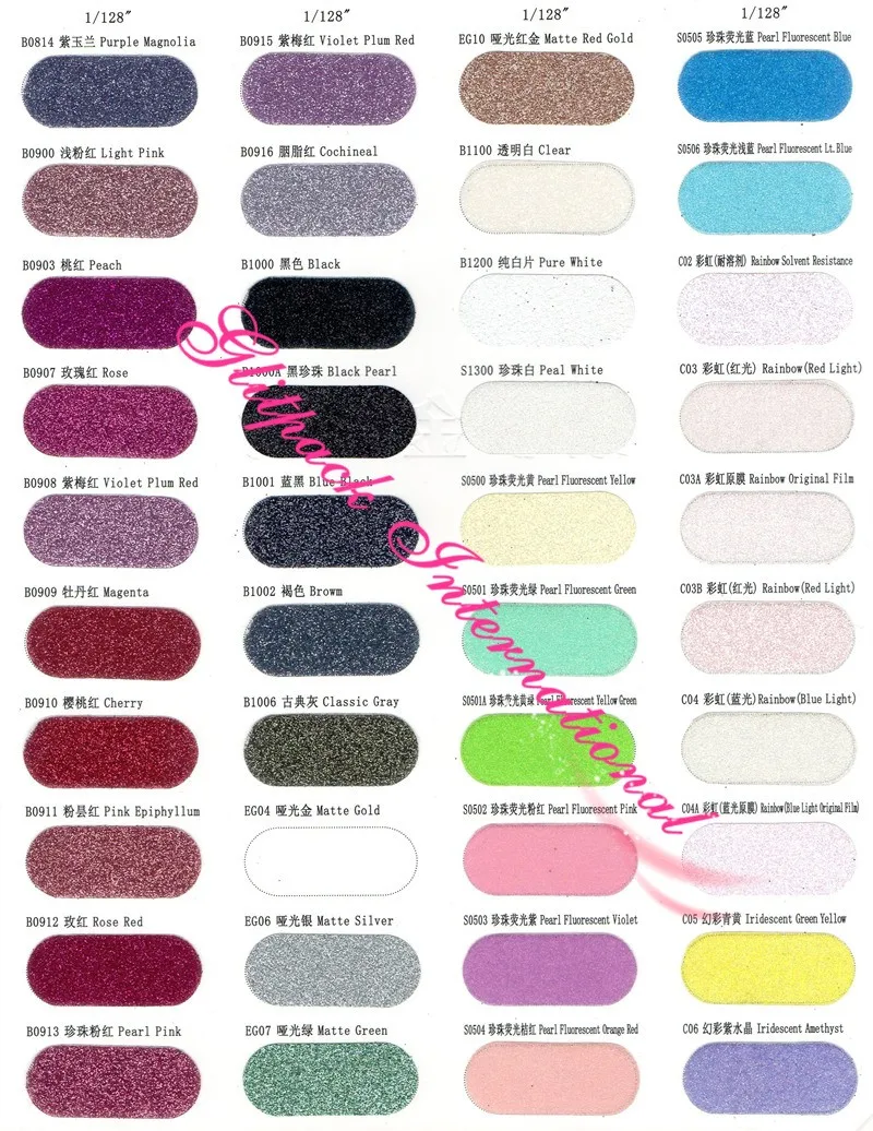 Tinta em pó Grau de Cosméticos pó da Sombra de Olho Rainbow Glitter Unha Art Lantejoulas Body Acrílico Shimmer 1 kg - 96 13 Glitter p/ corpo
