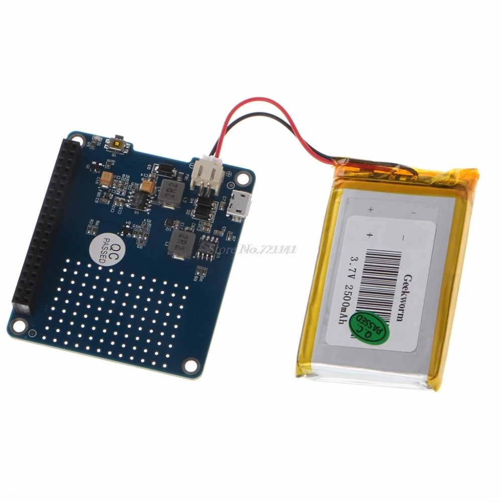 

UPS HAT Board Module 2500mAh Lithium Battery For Raspberry Pi 3 Model B/Pi 2B/B+/A+