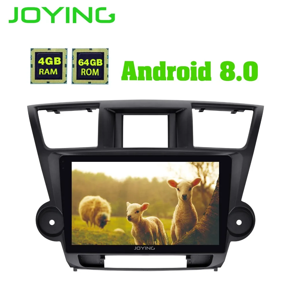 Top IPS Joying 10.1" Android 8.0 Car radio Stereo Audio Head Unit  GPS Navigation For Toyota Highlander 2009-2014 Multimedia Player 5