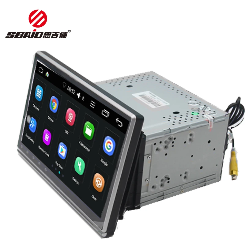 Top Sbaid 10.1" Autoradio Double Din Android Quad Core Car Multimedia Player With DVD USB Bluetooth Car Radio Video GPS Navigtion 4