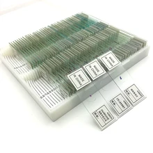 91 шт Профессиональные готовые стеклянные микроскопы образовательный образец с китайской английской этикеткой для школы и лаборатории