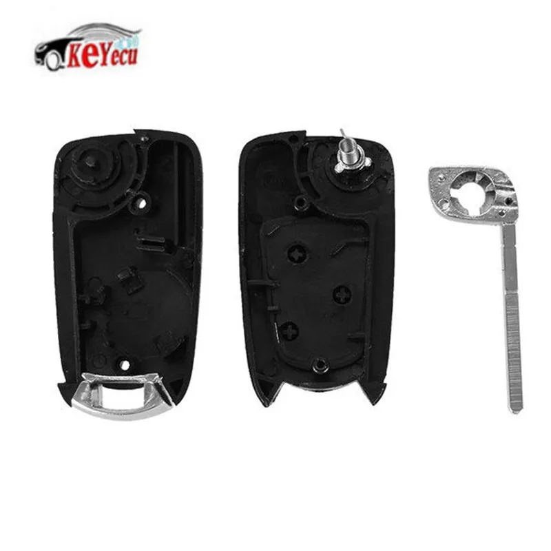 KEYECU Modified Flip Remote Key Shell 3Button Case Fob HU101 for Ford Focus Fusion Festiva Suit KA 2002 2003 2004 2005 2006 2007