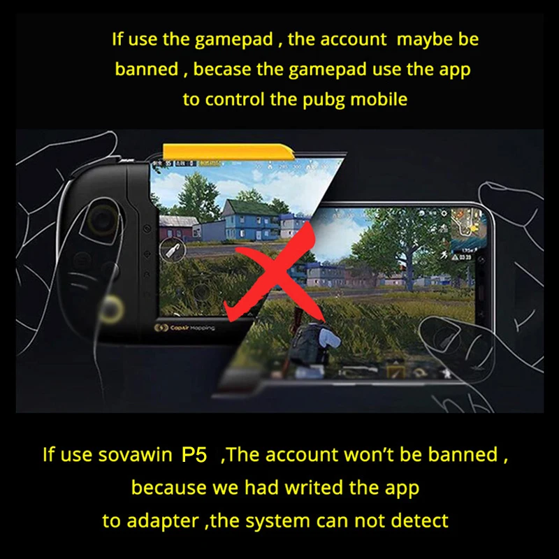  Bluetooth Adapter PUBG Mobile Gamepad Controller Gaming Mouse Keyboard Converter For Android IOS Ph