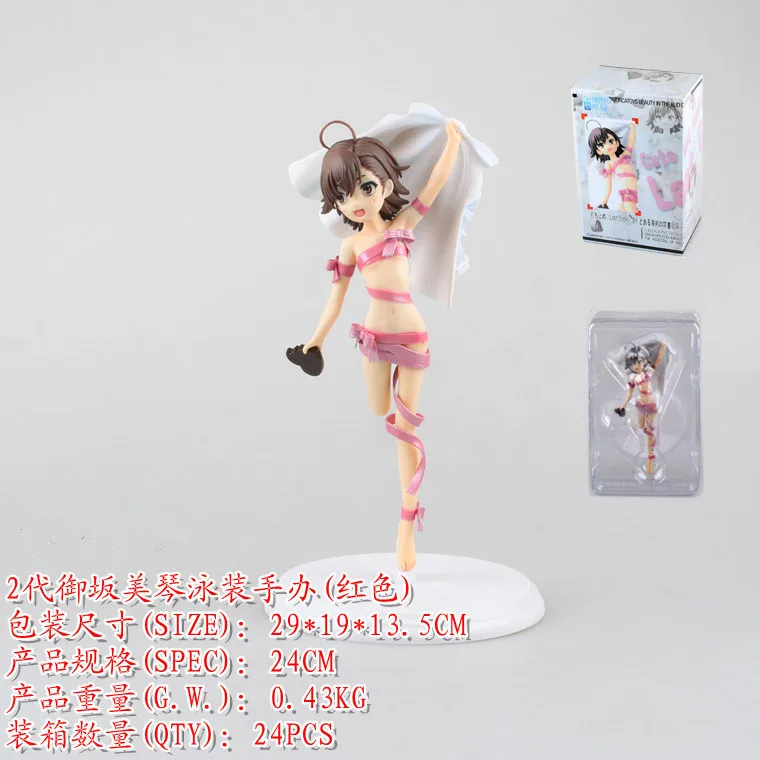 

Anime Toaru Kagaku no Railgun Misaka Mikoto Half naked Sexy Girl PVC Action Figure Collection Model Toys Doll 23cm Free Shipping