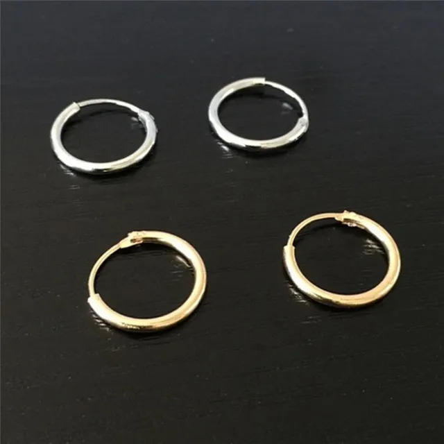 Punk Gold Silver Plated Small Hoop Earrings For Women Summer Round Punk Gold Silver Plated Small Hoop Earrings For Women Summer Round Men Fashion Jewelry